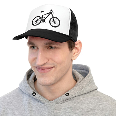 Printed Magic Boy's I Love CYCIL White and Black Colour Cap Half Net Cap Trucker Cap for Unisex Cap Printed Magic Boy's I Love CYCIL White and Black Colour Cap Half Net Cap Trucker Cap for Unisex Cap