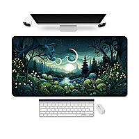 Sublimation Printed Secluded Forest Tranquility Oversized Desk Mat, Aesthetic Mousepad 300x700x2mm