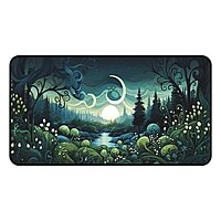 Sublimation Printed Secluded Forest Tranquility Oversized Desk Mat, Aesthetic Mousepad 300x700x2mm