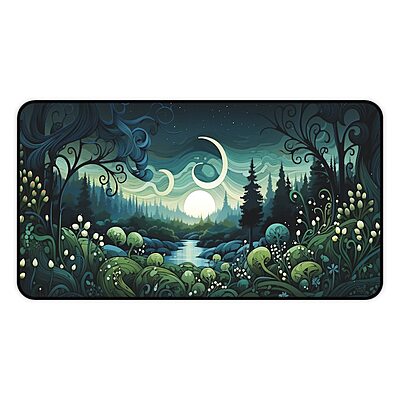 Sublimation Printed Secluded Forest Tranquility Oversized Desk Mat, Aesthetic Mousepad 300x700x2mm Sublimation Printed Secluded Forest Tranquility Oversized Desk Mat, Aesthetic Mousepad 300x700x2mm