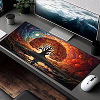 Sublimation Printed Tree Art Large Gaming Desk Mat, Playmat , Long Mouse Pad300x700x2mm