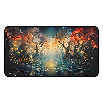 Sublimation Printed Mystic Forest Dreams Enchanted River Passage Desk Mat, Large Mouse Pad 300x600x3mm Sublimation Printed Mystic Forest Dreams Enchanted River Passage Desk Mat, Large Mouse Pad 300x600x3mm