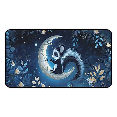 Sublimation Printed Cute Baby Skunk on Crescent Moon, Cute Desk Decor 400x900x2mm Sublimation Printed Cute Baby Skunk on Crescent Moon, Cute Desk Decor 400x900x2mm