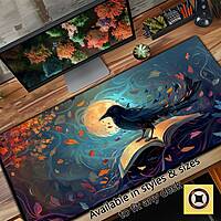 Sublimation Printed Vibrant Crow Desk Decor, Large Desk PadMouse Pad  Size(800mmx300mmx3mm)