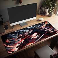 Sublimation Printed Anime Themed LED Mouse Pad (600mmx300mmx2mm) (Finish What You Start Quote)