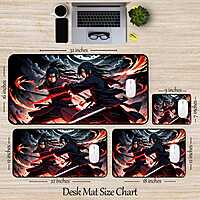 Sublimation Printed Anime Themed LED Mouse Pad (600mmx300mmx2mm) (Finish What You Start Quote)