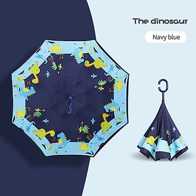 Kids Umbrella C Handle Windproof Inverted Double Umbrella Customization Logo Kids Umbrella C Handle Windproof Inverted Double Umbrella Customization Logo