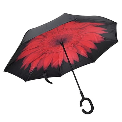 Inverted Reverse Umbrella Rainproof Double Layer C Shape Handle Umbrellas Sunshade Windproof