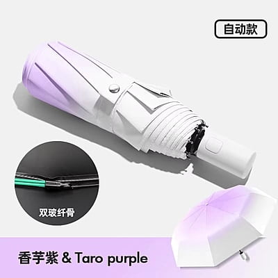 Fully automatic 16K Custom Promotional Windproof rain Umbrellas 3 fold Rain Sun Dual Control Folding   Strongly Designed for Adults