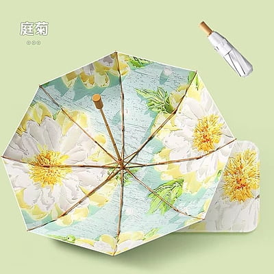 High Quality 3 Fold Printed rainbow Umbrella Oil Painting Inside Full Color Picture Photo Print Anti-UV Umbrellas High Quality 3 Fold Printed rainbow Umbrella Oil Painting Inside Full Color Picture Photo Print Anti-UV Umbrellas