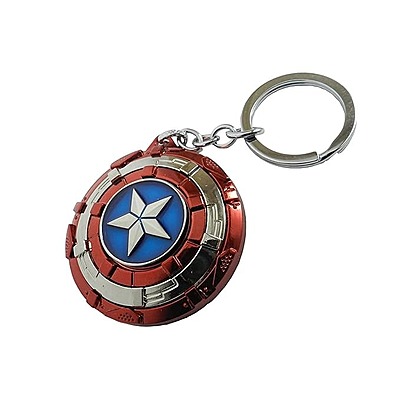 Avengers Superhero Captain America Rotating Shield Key Chain, Avengers Metal Key Chain & Key Ring