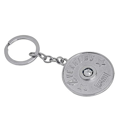 Avengers A Logo Rotating Spinner Keychain For Car & Bike Metal Keyring, Multi-Coloured