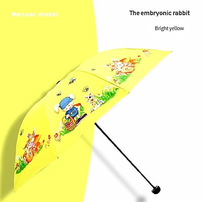 Cute cartoon light portable kids umbrella automatic folding umbrella custom logo