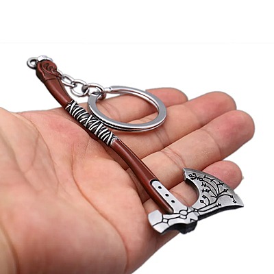 Mist God Of War 4 Kratos Leviathan Ice Axe Brown Metal Keyring