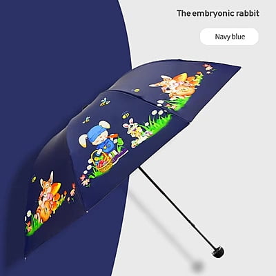 Cute cartoon light portable kids umbrella automatic folding umbrella custom logo
