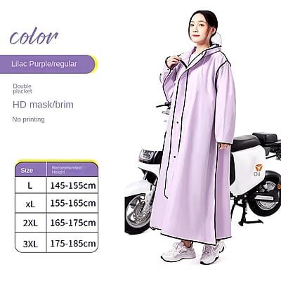 Fashion Hiking Outdoor Cycling EVA Raincoat With Pocket Zipper Adult Women Men Waterproof Poncho rain coat with Glove