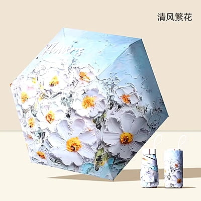 Top Quality UV Protection Sunshade Fold Umbrellas Portable Super Mini Mobile Size Pocket Umbrella