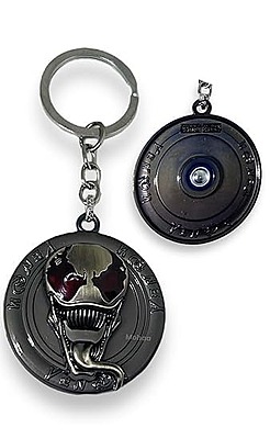 Venom Rotating/Revolving Metal Superhero Collectible Keychain (Gold)