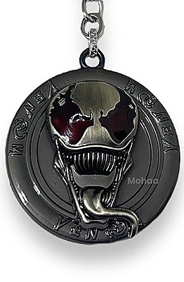 Venom Rotating/Revolving Metal Superhero Collectible Keychain (Gold)