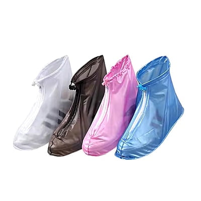 PVC Rain Boots Reusable Waterproof Motorcycle Protective Shoe Cover PU Rubber Plastic