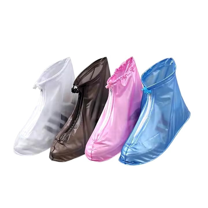 PVC Rain Boots Reusable Waterproof Motorcycle Protective Shoe Cover PU Rubber Plastic