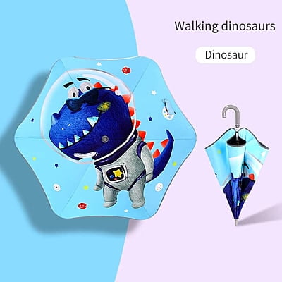 Cartoon Rounded Corner Kids Umbrella Custom made Student Curved Handle Children's Umbrella with Logo