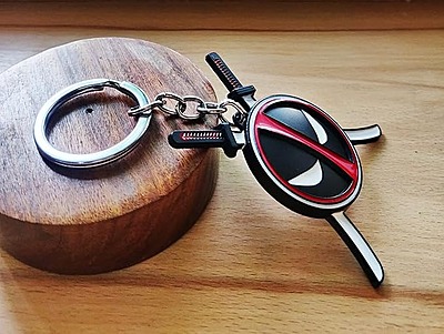 Deadpool with Sword Locking Key Chain  (Multicolor) Key Chain