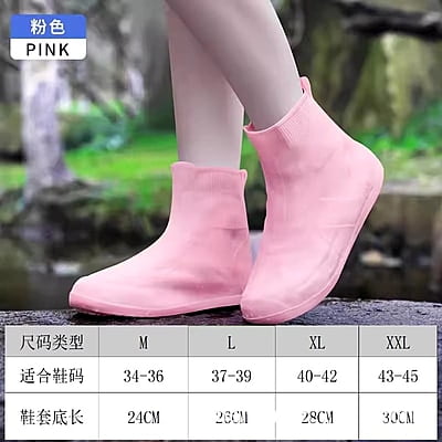 Silicone adult shoe cover rain boots rain shoes waterproof rainstorm proof
