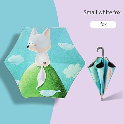 Cartoon Rounded Corner Kids Umbrella Custom made Student Curved Handle Children's Umbrella with Logo