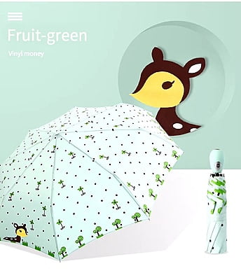 Cute cartoon light portable kids umbrella automatic folding umbrella custom logo