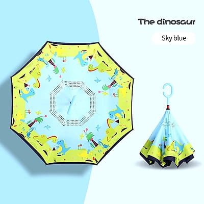 Kids Umbrella C Handle Windproof Inverted Double Umbrella Customization Logo Kids Umbrella C Handle Windproof Inverted Double Umbrella Customization Logo