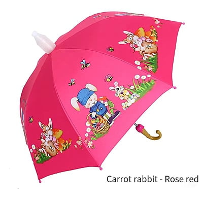 Curved handle kids umbrella sunscreen black glue kids sunny umbrella