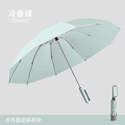 Product Easy Carry Unique  Folding Umbrella With Hook Loop Lock Handle