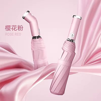 Fully automatic umbrella car reverse sunscreen sunshade sun umbrella dual use with LED flashlight business umbrella