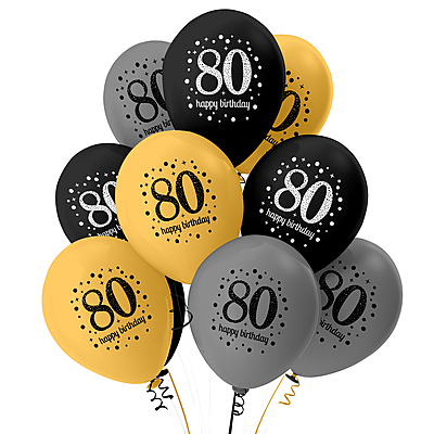The Magic Balloons- Happy 80th Birthday Balloons pack of 30 pcs-181362