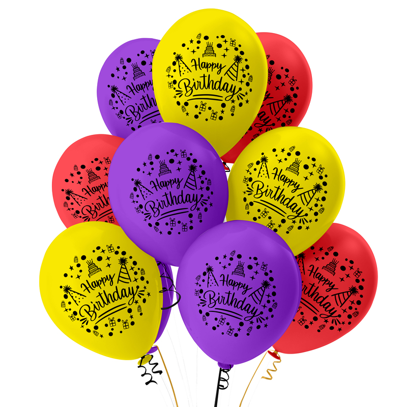 The Magic Balloons- Happy Birthday Balloons- Boy/Girl/husband/wife/men/woman Multicolored Happy Birthday Printed Party/Decoration Balloons, Pack of 30 pcs The Magic Balloons- Happy Birthday Balloons- Boy/Girl/husband/wife/men/woman Multicolored Happy Birthday Printed Party/Decoration Balloons, Pack of 30 pcs