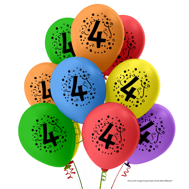 The Magic Balloons- 4 Number Balloons Latex Balloons For Four Number Theme Balloons Pack of 30pcs | Multicolor Balloons Decoration For Birthday Anniversary | Party Supplier The Magic Balloons- 4 Number Balloons Latex Balloons For Four Number Theme Balloons Pack of 30pcs | Multicolor Balloons Decoration For Birthday Anniversary | Party Supplier