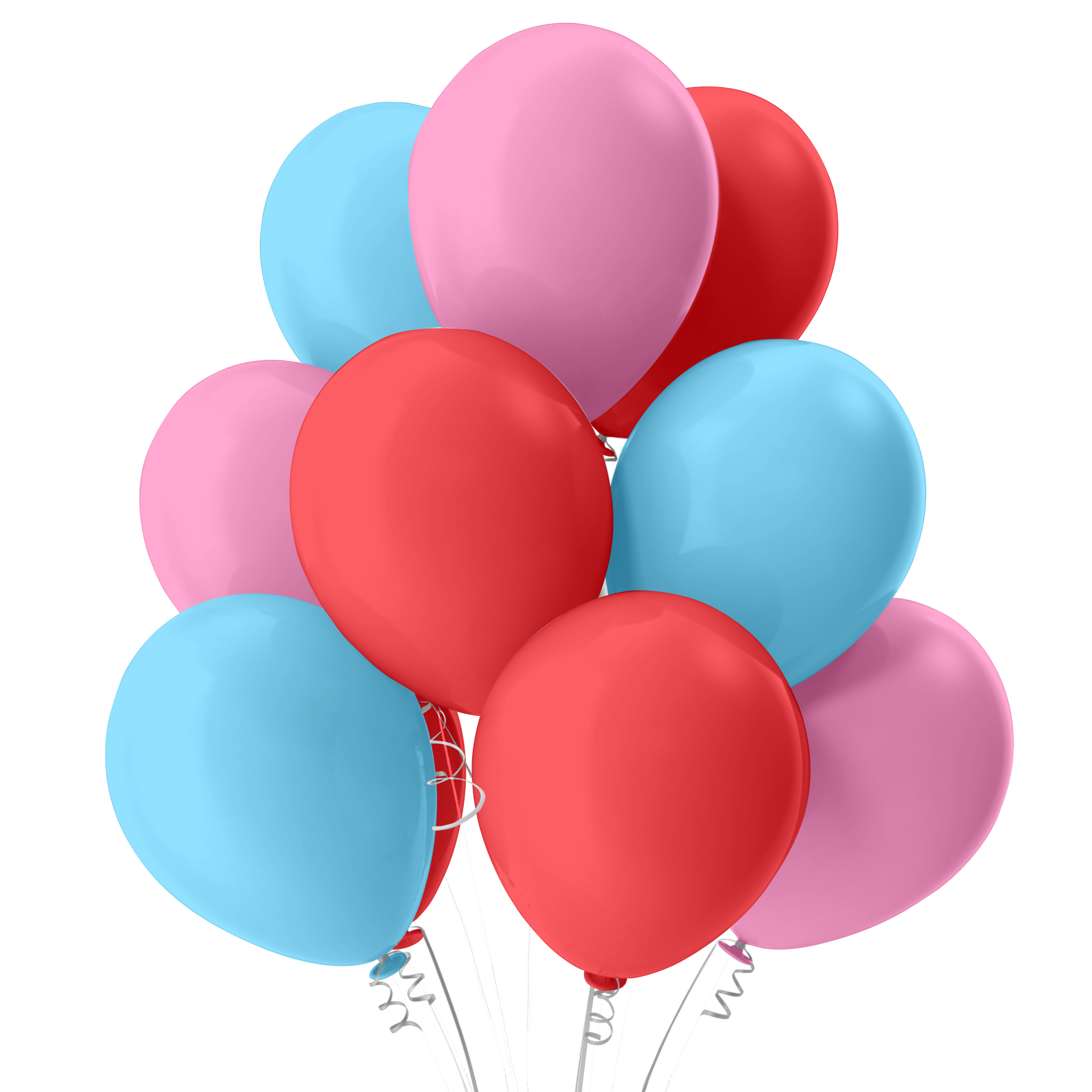 The Magic Balloons Store- Plain Red, Blue, and Pink Rubber/Latex Balloons- Balloons for Theme Party, Summer Camp, Birthday, Wedding, Photoshoot Decoration 80pcs – 181492