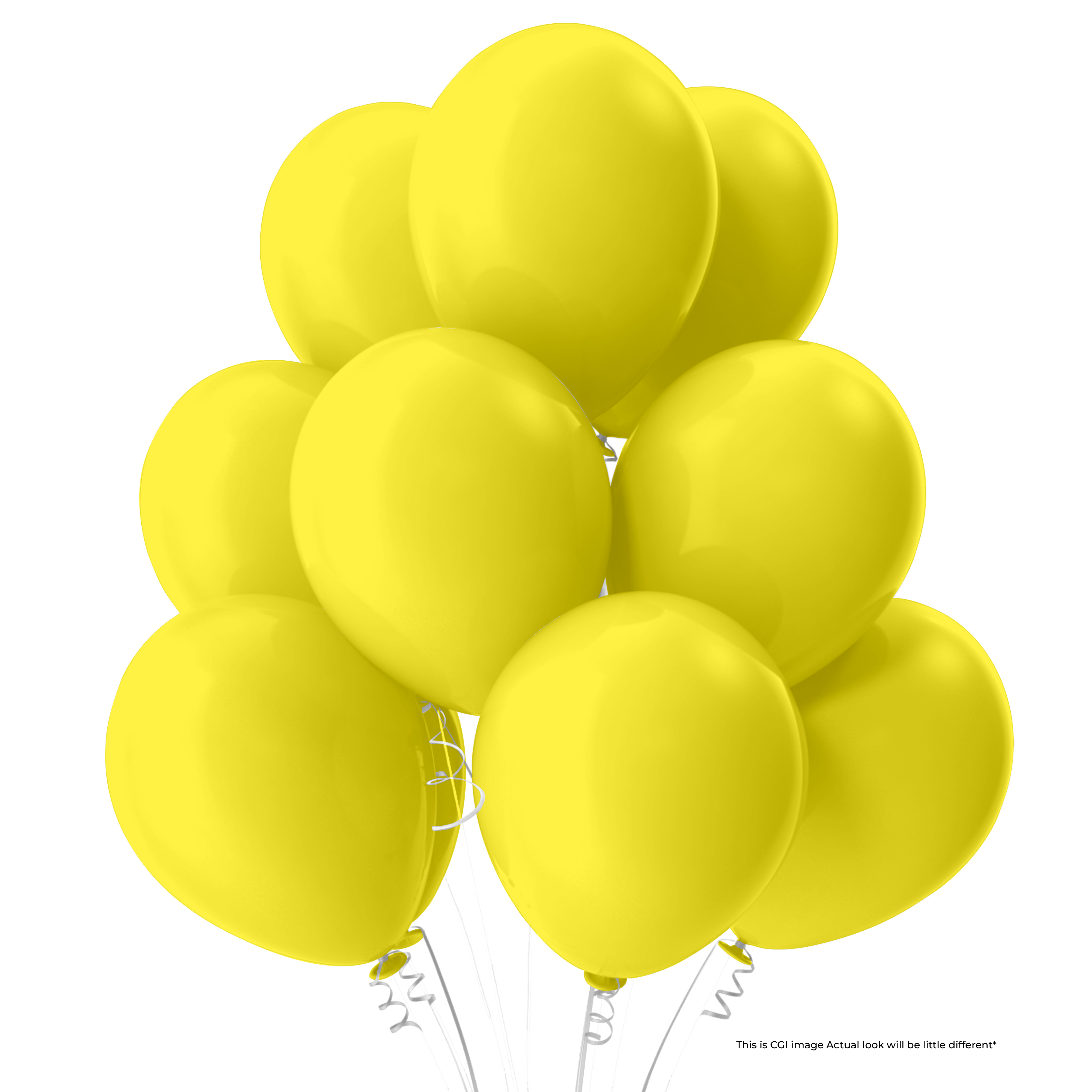 The Magic Balloons Store- 8" Latex Balloons (Pack of 50)-Yellow