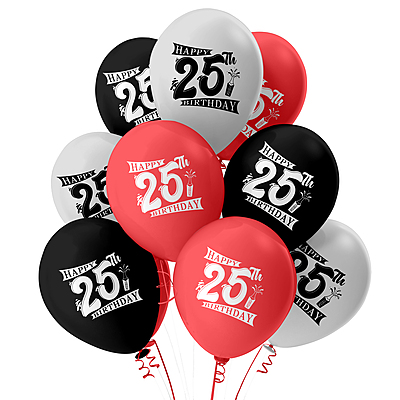 Make Your 25th Birthday Celebration Extra Special With Our Combo Kit Of 30pcs Printed Balloons And A Banner Pack Of 31pcs Make Your 25th Birthday Celebration Extra Special With Our Combo Kit Of 30pcs Printed Balloons And A Banner Pack Of 31pcs