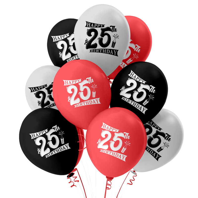 Make Your 25th Birthday Celebration Extra Special With Our Combo Kit Of 30pcs Printed Balloons And A Banner Pack Of 31pcs Make Your 25th Birthday Celebration Extra Special With Our Combo Kit Of 30pcs Printed Balloons And A Banner Pack Of 31pcs