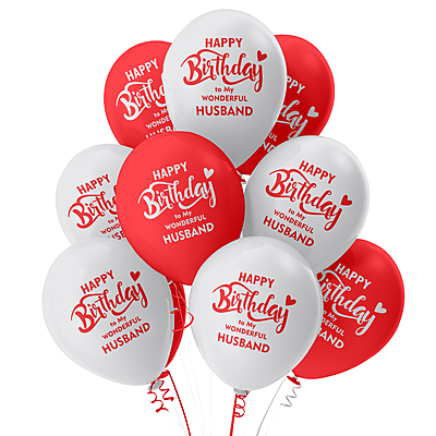 The Magic Balloons- Happy Birthday Balloons-for Husband-Multicolour Party/Decoration Balloons, Pack of 10 pcs The Magic Balloons- Happy Birthday Balloons-for Husband-Multicolour Party/Decoration Balloons, Pack of 10 pcs
