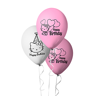 The Magic Balloons-Hello Kitty Happy Birthday Decoration 9 inches pink & white Balloons with Hello Kitty Birthday Balloons for Birthday Party, Hello Kitty Theme Party Decorations pack of 30 pcs-181452 The Magic Balloons-Hello Kitty Happy Birthday Decoration 9 inches pink & white Balloons with Hello Kitty Birthday Balloons for Birthday Party, Hello Kitty Theme Party Decorations pack of 30 pcs-181452