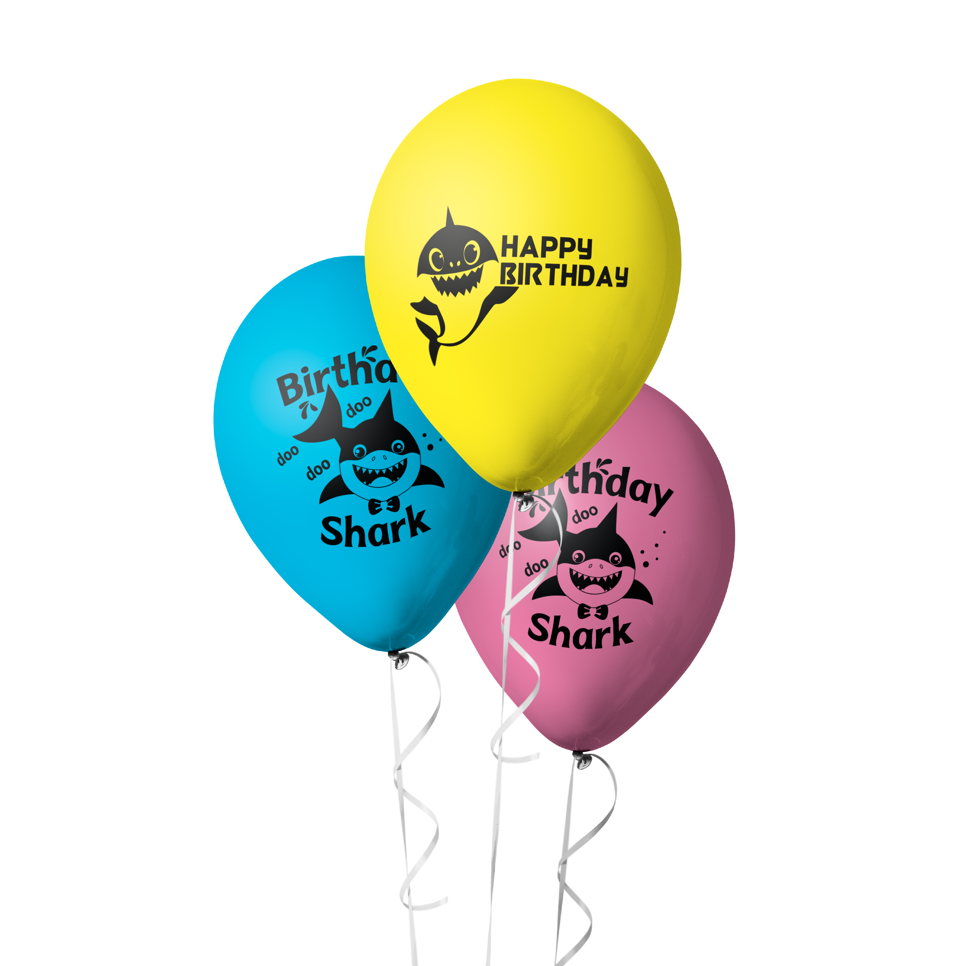 The Magic Balloons-Make a Splash with Baby Shark Themed Happy Birthday Balloons - Pack of 30 Latex Balloons in Pink, Blue, and Yellow for Fun and Colorful Party Decoration and Supplies The Magic Balloons-Make a Splash with Baby Shark Themed Happy Birthday Balloons - Pack of 30 Latex Balloons in Pink, Blue, and Yellow for Fun and Colorful Party Decoration and Supplies
