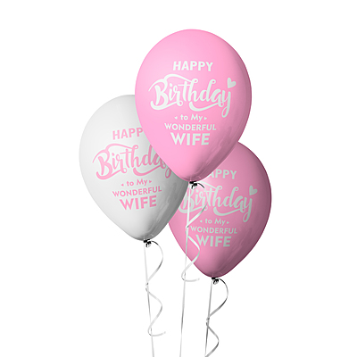 The Magic Balloons- Happy Birthday Balloons for Wife-Multicolour Party Decoration balloon for wife birthday decoration, 9" Metallic Pink and Metallic White balloons Pack of 30 pcs -181447 The Magic Balloons- Happy Birthday Balloons for Wife-Multicolour Party Decoration balloon for wife birthday decoration, 9" Metallic Pink and Metallic White balloons Pack of 30 pcs -181447