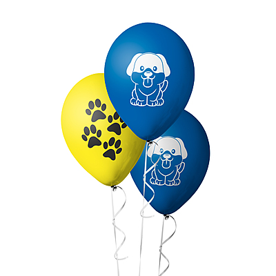The Magic Balloons - Dog Theme Birthday Balloons Latex Balloons With 1 Banner For Dog Birthday Party Pack of 21pcs With Dog Print and Paw Print Perfect For Dog and Dog Lovers Party Suppliers