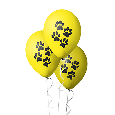 The Magic Balloons - Dog Theme Birthday Balloons Latex Balloons For Dog Birthday Party Yellow Balloons Pack of 30pcs With Paw Print Perfect For Dog Parties and Dog Lovers Party Suppliers