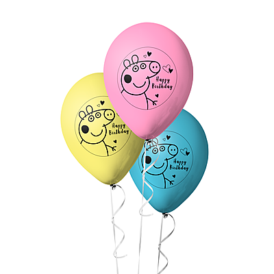 The Magic Balloons- Peppa Pig Theme Decoration Happy Birthday Latex Balloons Birthday Party Decoration Multicolor Balloons Pack of 50pcs