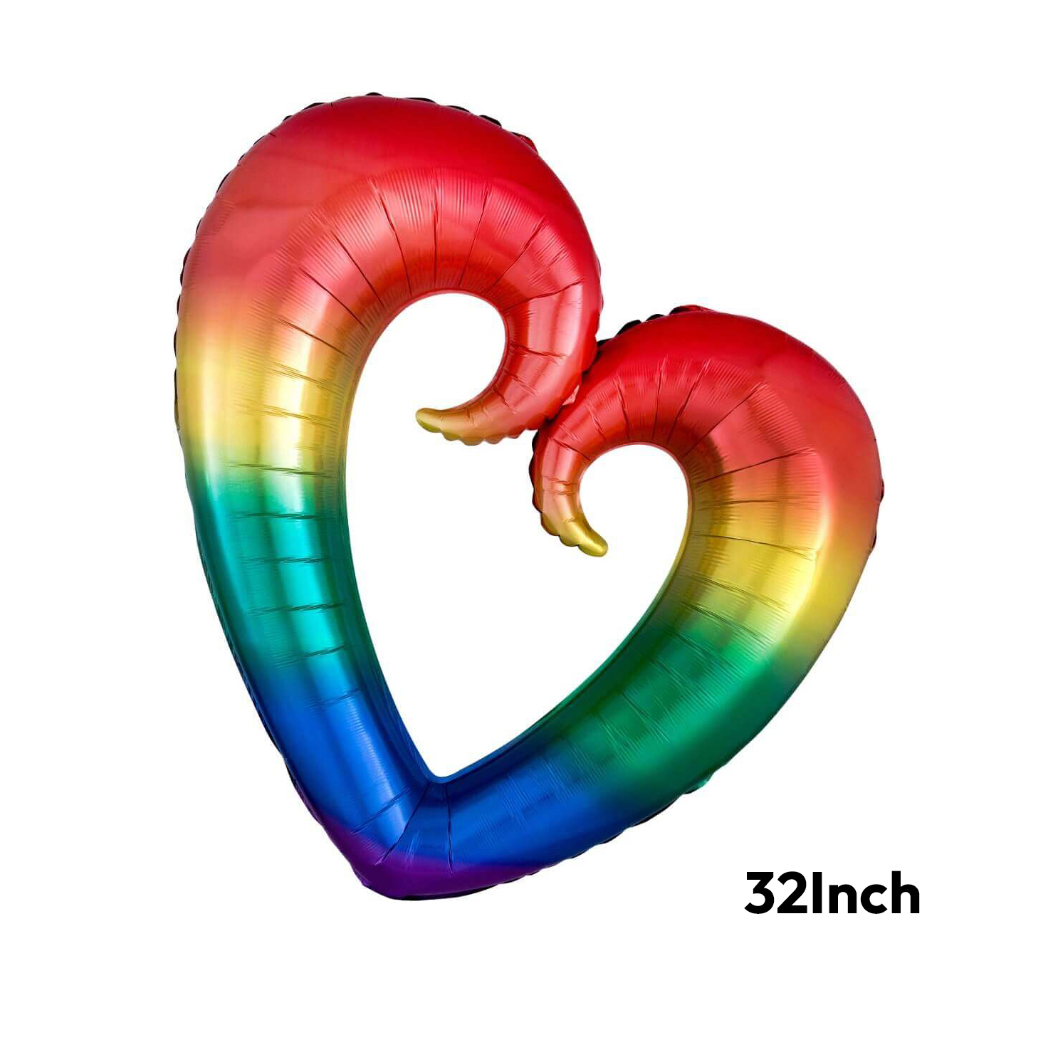 Anagram- Jumbo Colorful Open Heart Balloons 32"- 181318