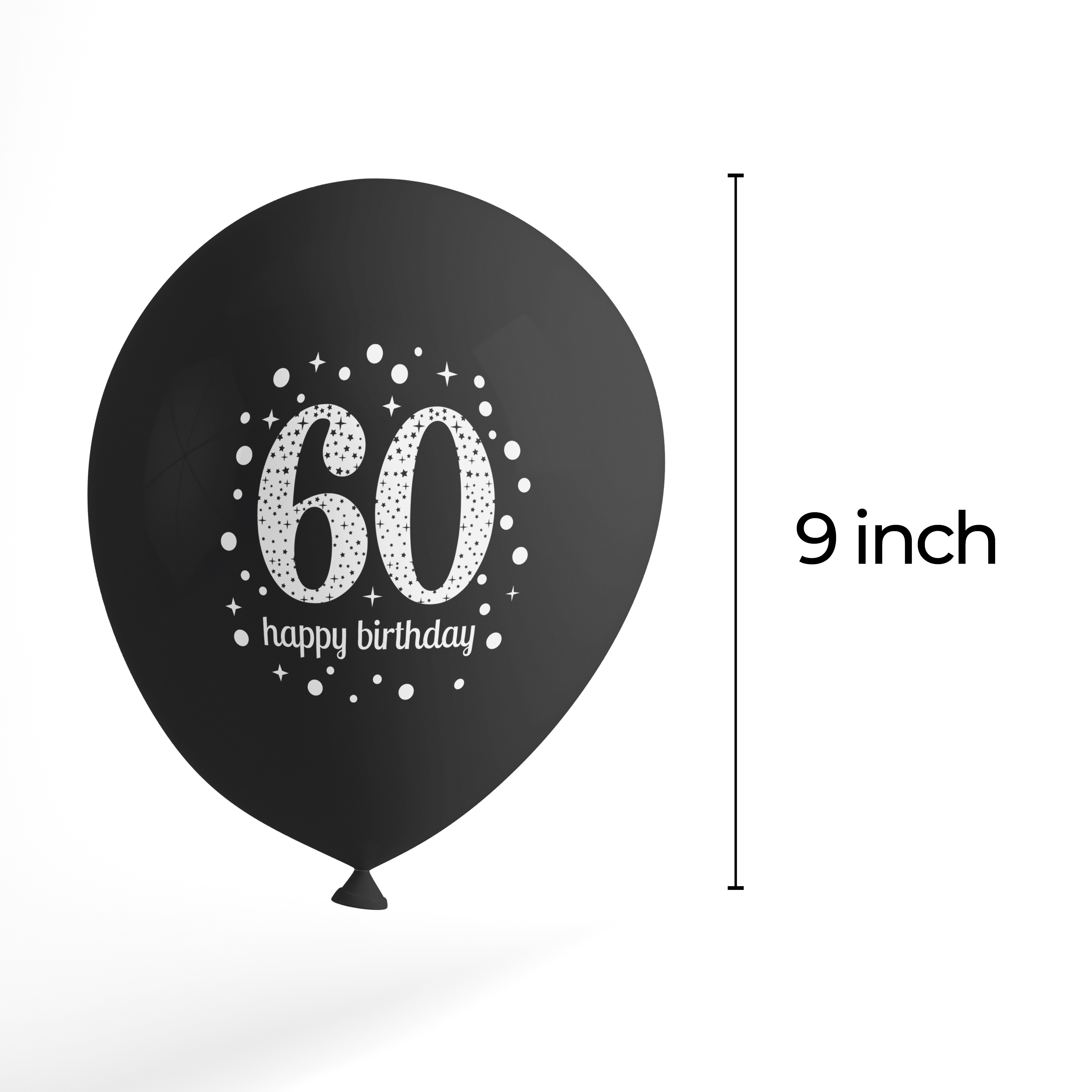 The Magic Balloons- Happy 60th Birthday Balloons pack of 50 pcs-181228